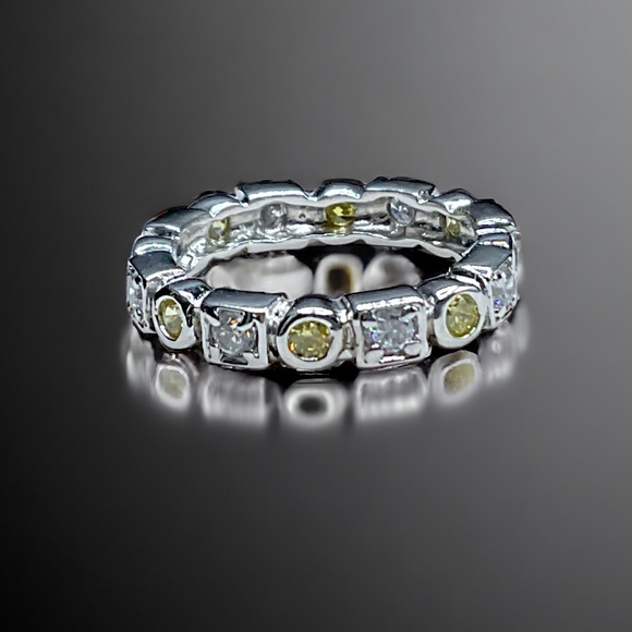 🌺Vintage Sterling CZ & Peridot Ring - Picture 1 of 11